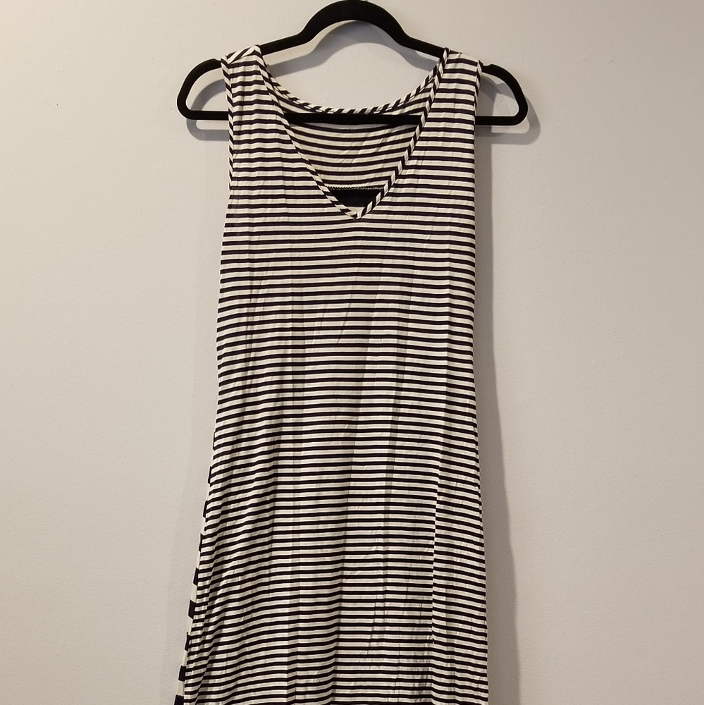 Navy Blue & White Dress - Large